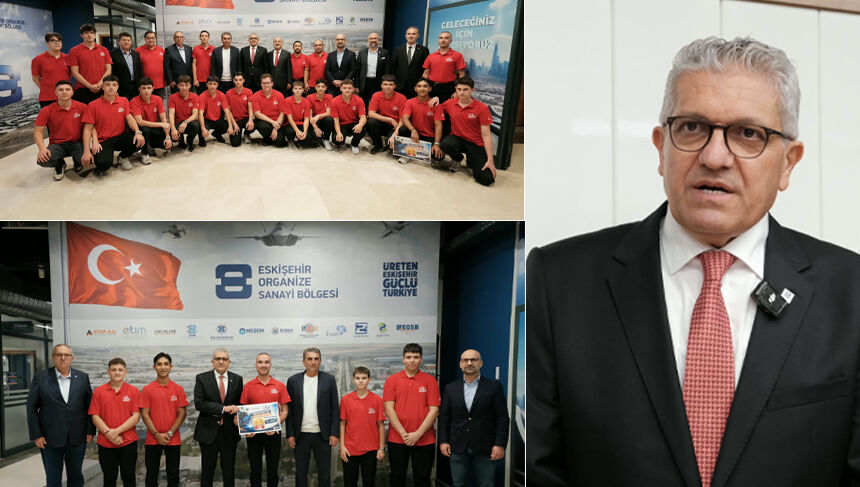 Eskişehir OSB yönetimi TEKNOFEST galiplerini ödüllendirdi
