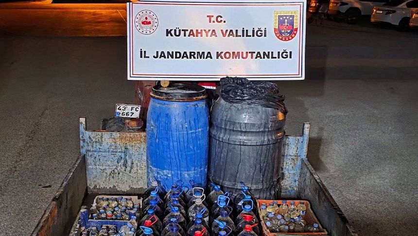Kütahya’da 960 litre kaçak şarap ele geçirildi
